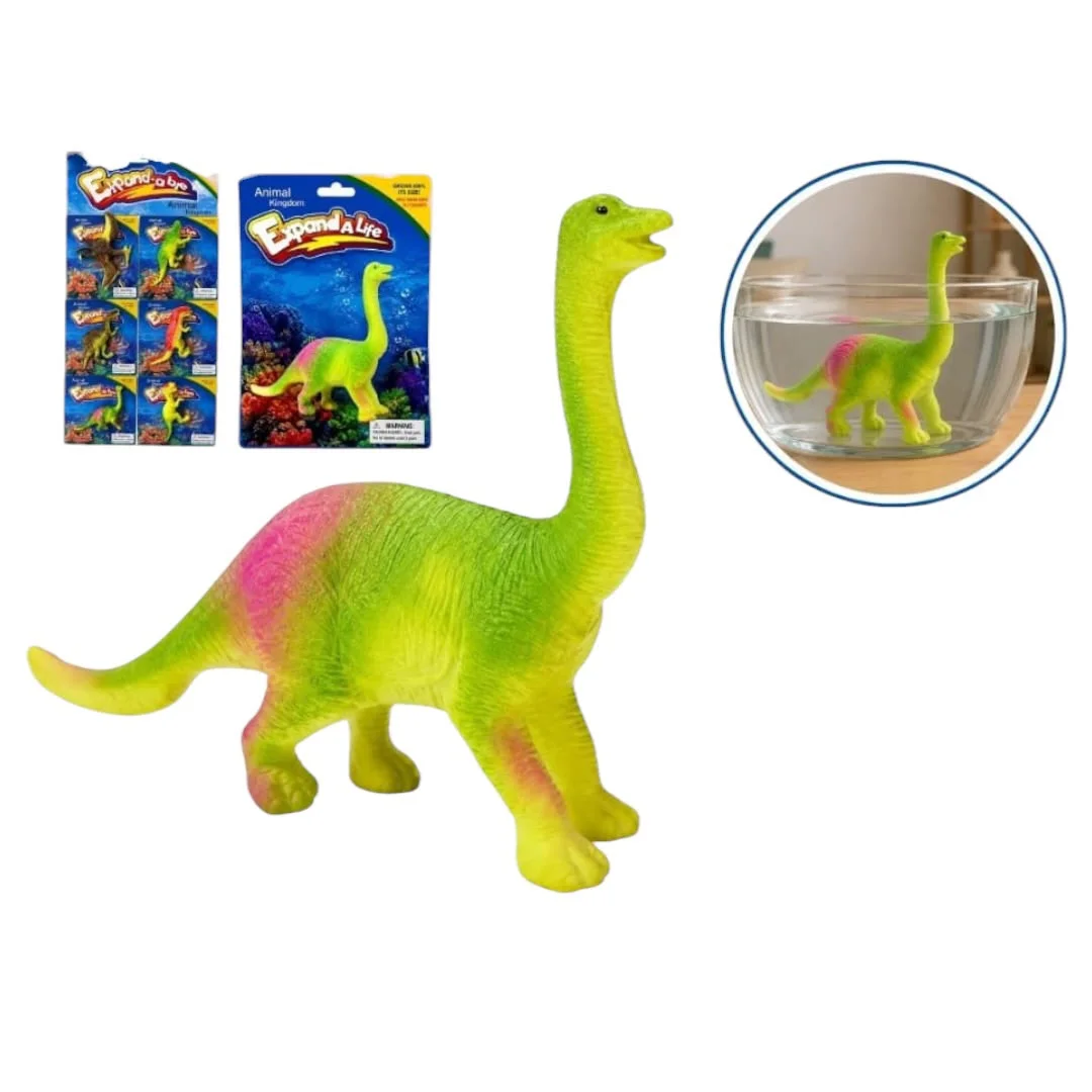 ANIMAL CRECE EN AGUA DINOSAURIO BICOLORES SURTIDO X 6