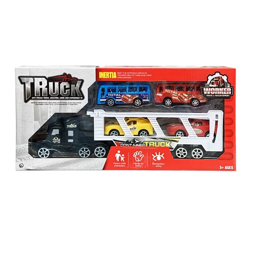 CAMION DE CARGA CON CARROS 2 COLORES
