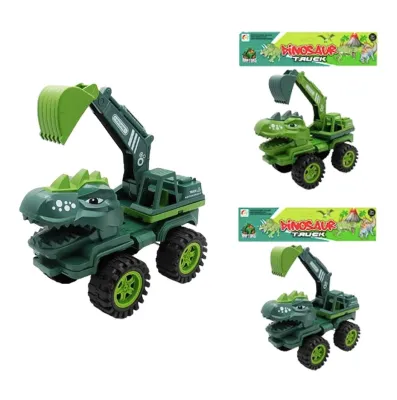 SET CARRO DE CONSTRUCCION DINOSAURIOS X 4 EN BOLSA