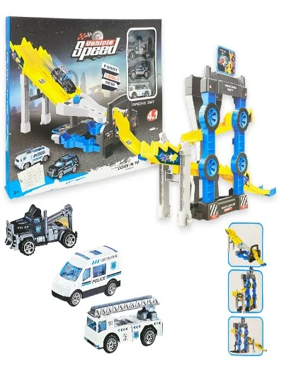 PISTA DE CARRO 4 EN 1 CAJA