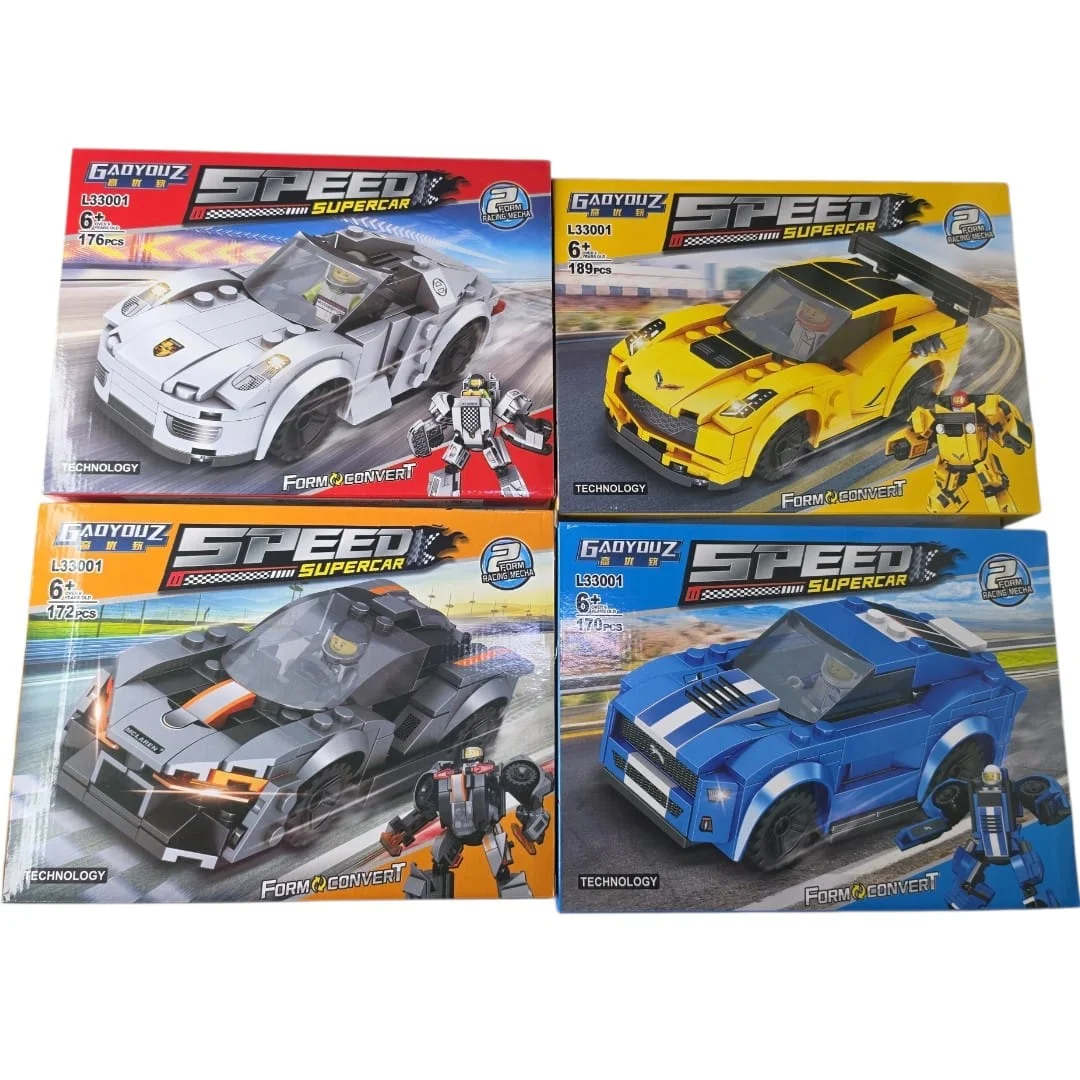 ARMATODO CARRO ROBOT X 8PCS 4 MOTIVOS