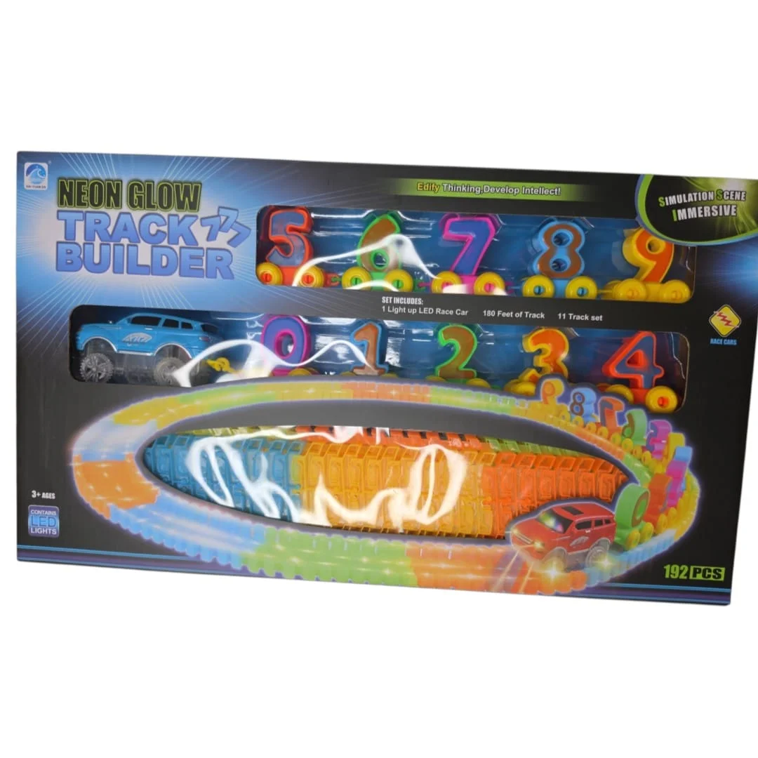 PISTA NEON CARRO PILA LUZ CON NUMERO