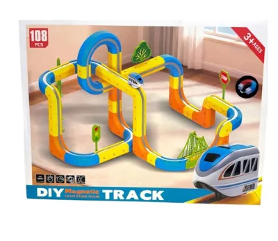 PISTA MAGNETICA ARMABLE 108 PCS TREN RECARGABLE