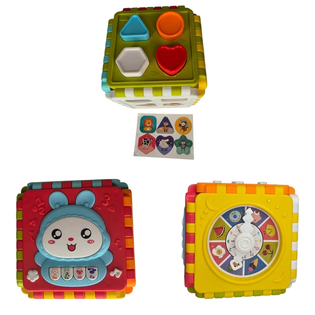 CUBO DIDACTICO CON FIGURAS ENCAJABLE MUSICAL