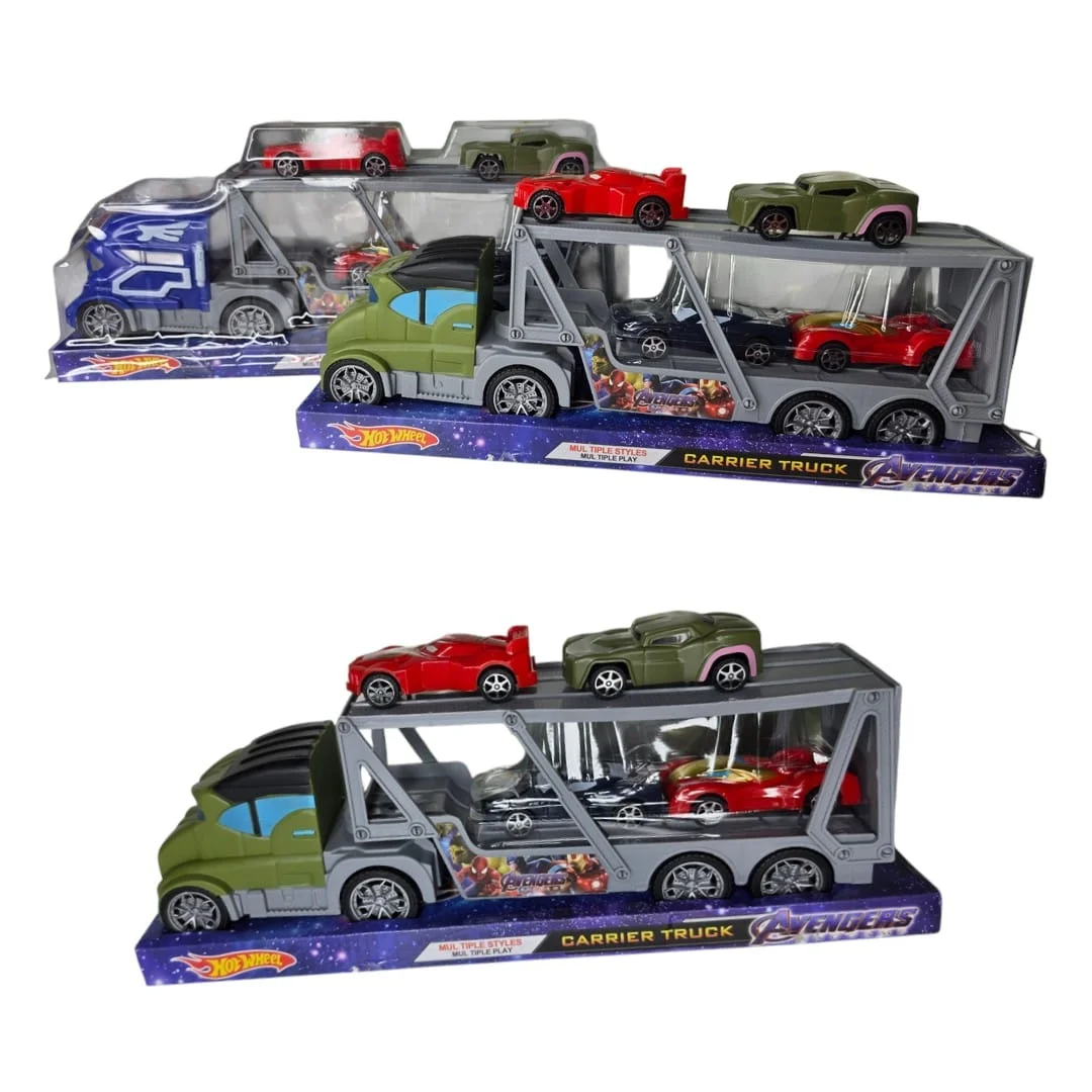 MULA MINERA CON 4 CARRITOS BLISTER CARRIER TRUCK  2 MOD