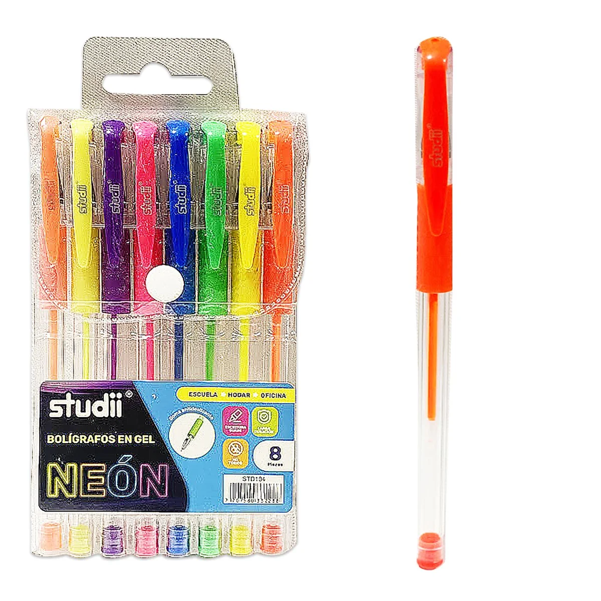 SET LAPICERO GEL NEON X8 (DISX30)