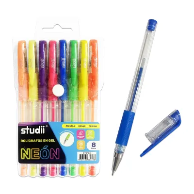 SET LAPICERO GEL NEON X8 (DISX30)