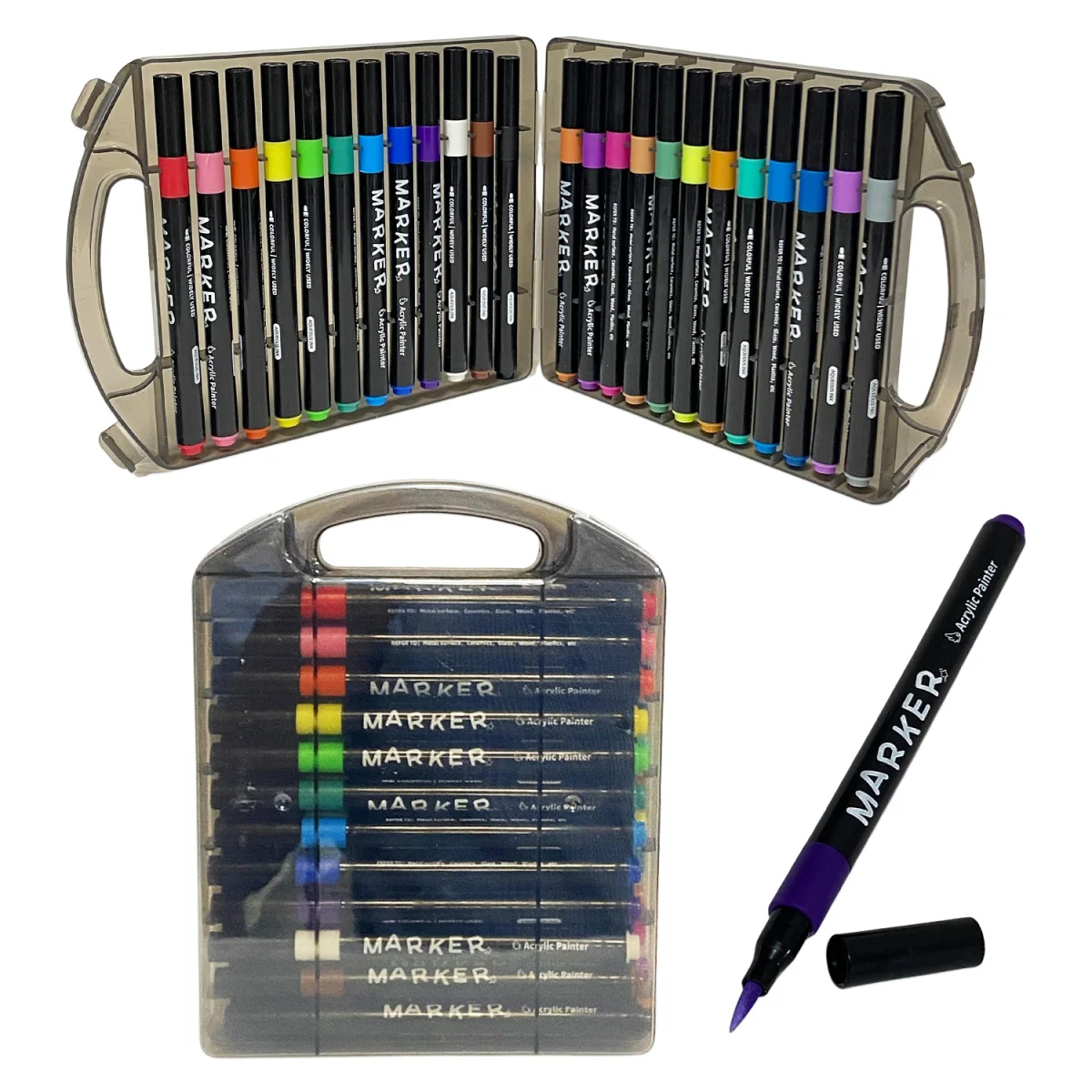 SET MARCADOR ACRILICO X24