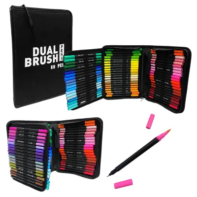 SET MARCADOR DOBLE PUNTA LAVABLE X80