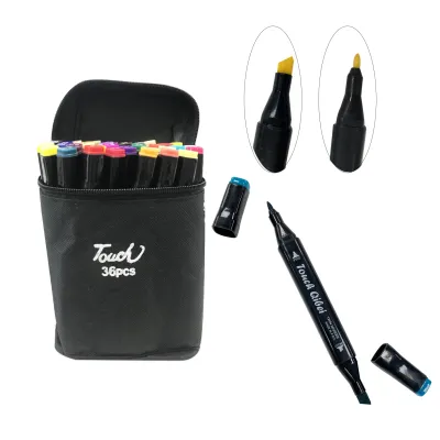 SET DE MARCADORES DOBLE PUNTA X36 COLORES