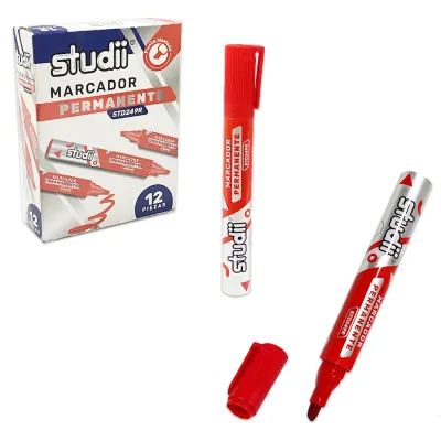 CAJA MARCADOR ROJO PERMANENTE X12