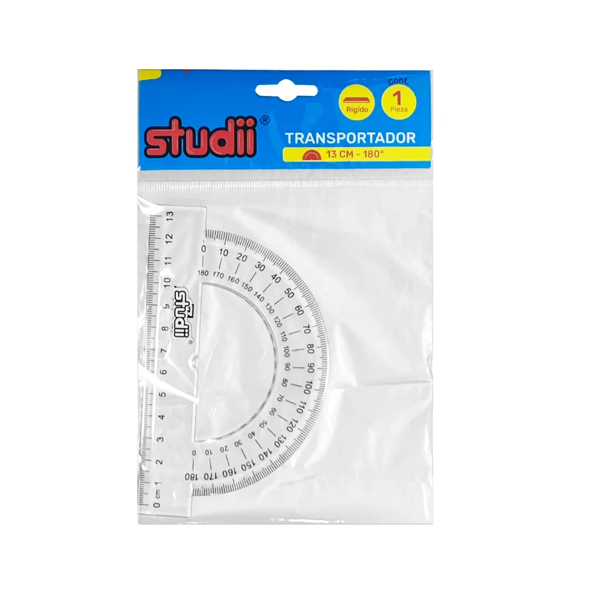 TRANSPORTADOR TRANSPARENTE 180° (PQTX25)