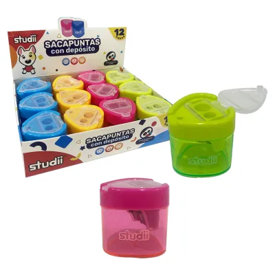 SACAPUNTA CON DEPOSITO COLOR NEON (DISX12)