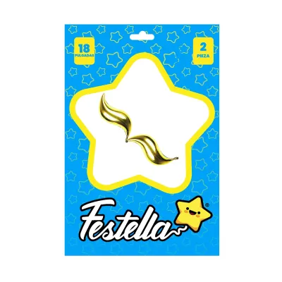 GLOBO PARA COLA SIRENA 18" DORADO (PQTX25)