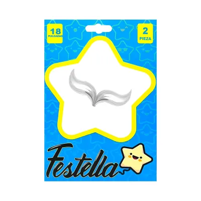 GLOBO PARA COLA SIRENA 18" PLATEADO (PQTX25)