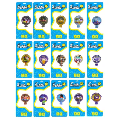 GLOBO SURTIDO PAPA 6" (PQTX25):