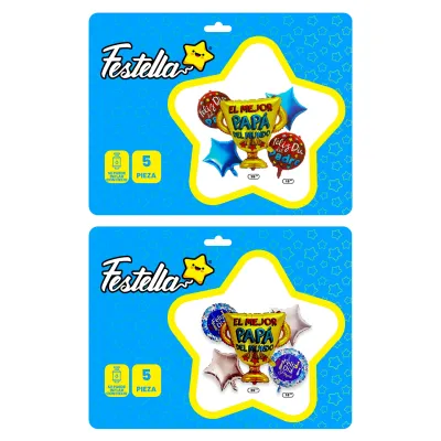 KIT GLOBO COPA PAPA X5 (PQTX12)