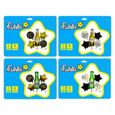 KIT GLOBO CERVEZA FELIZ DIA X5 (PQTX12)