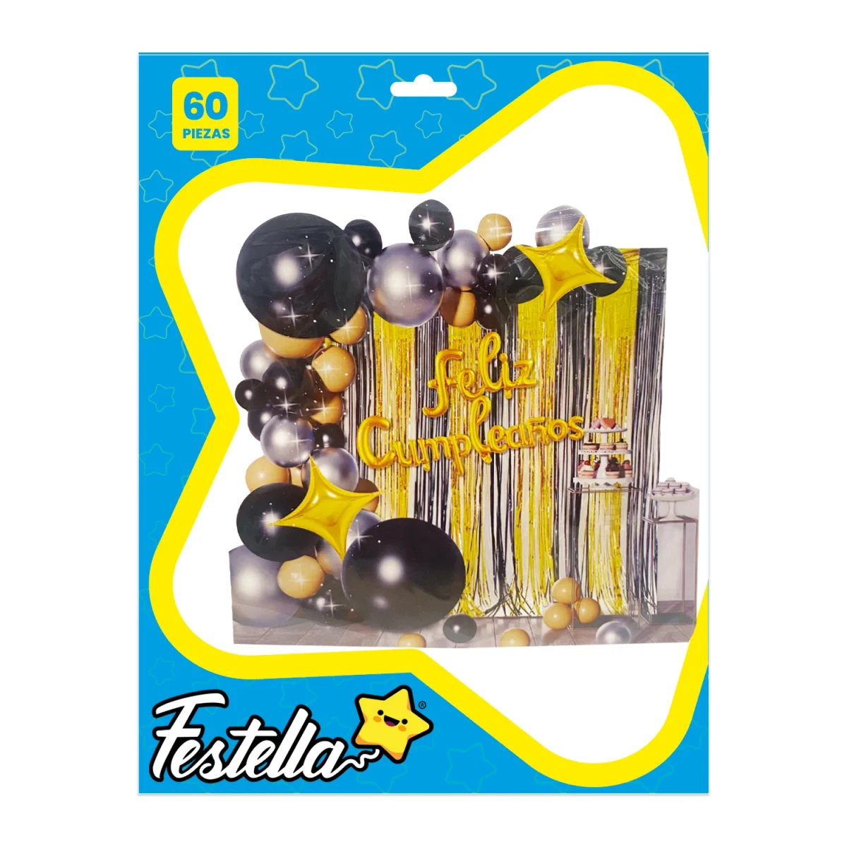 KIT GLOBO ORGANICO FELIZ CUMPLEAÑOS X61 (PQTX10)