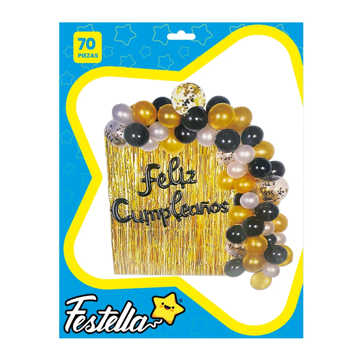 KIT GLOBO ORGANICO FELIZ CUMPLEAÑOS X70