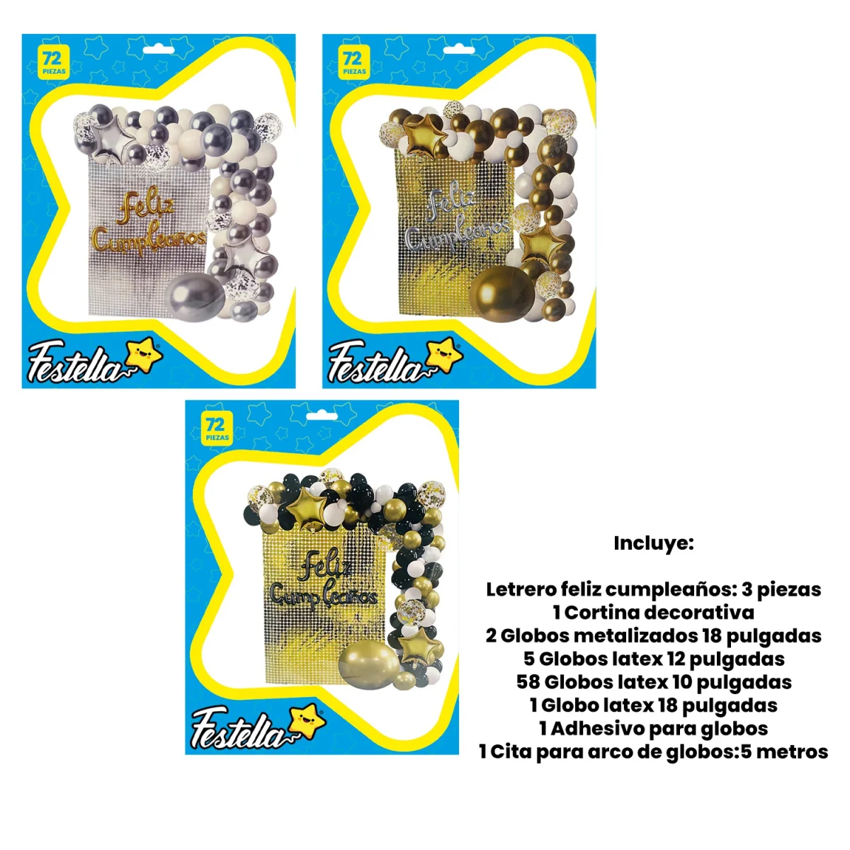 KIT GLOBO ORGANICO F.C X72PCS (PQTX5)