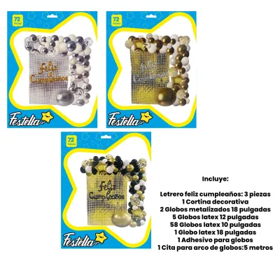 KIT GLOBO ORGANICO F.C X72PCS (PQTX5)