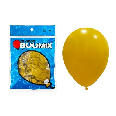 GLOBO DE LATEX FUSION MOSTAZA R12X12 (PQTX12)´
