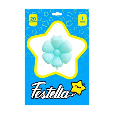 GLOBO FLOR AZUL 20" (PQTX25)