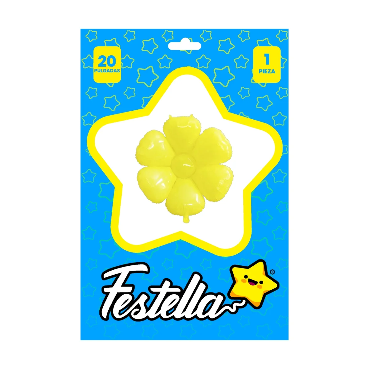 GLOBO FLOR AMARILLO 20" (PQTX25)