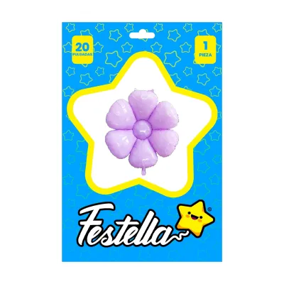 GLOBO FLOR LILA 20" (PQTX25)