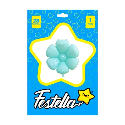 GLOBO FLOR AZUL 28" (PQTX25)