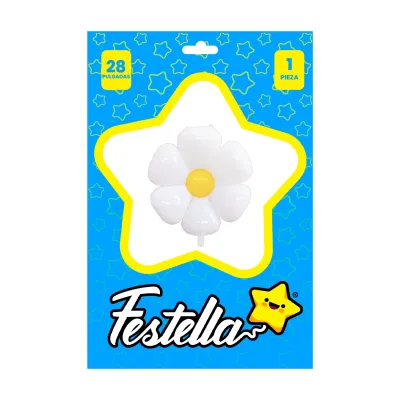 GLOBO FLOR BLANCO 28" (PQTX25)