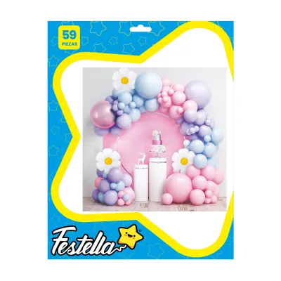 KIT GLOBO ORGANICO FLORES X59PCS (PQTX5)