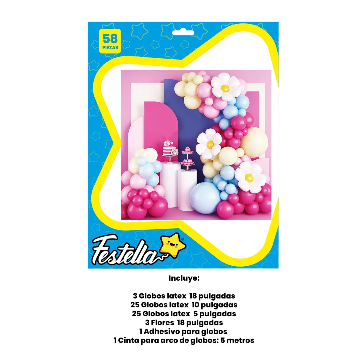 KIT GLOBO ORGANICO FLORES X58PCS (PQTX5)
