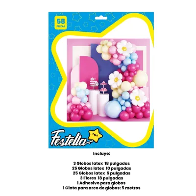KIT GLOBO ORGANICO FLORES X58PCS (PQTX5)