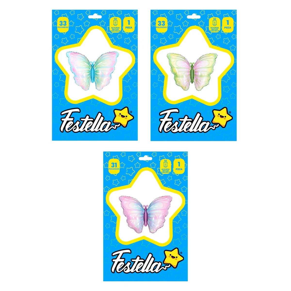 GLOBO MARIPOSA TORNASOL 33" (PQTX25)