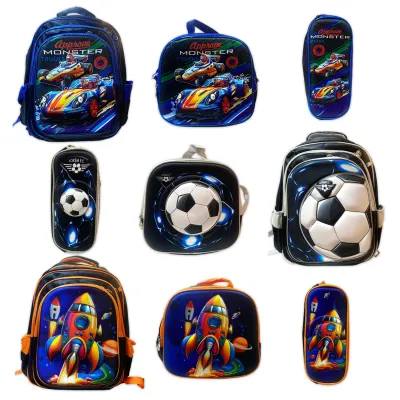 BOLSO INFANTIL NIÑO CON LONCHERA Y CARTUCHERA