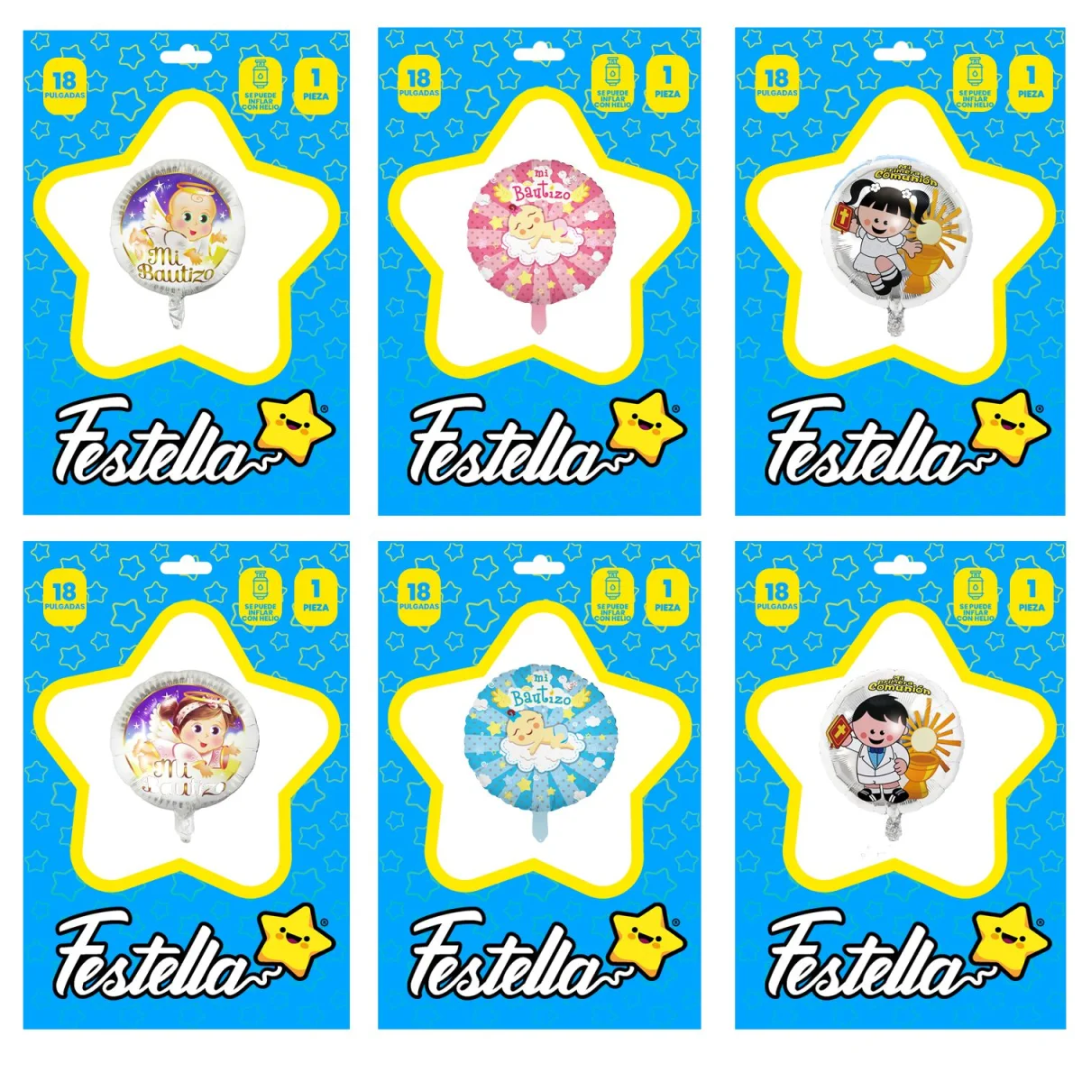 GLOBO MI BAUTIZO/PRIMERA COMUNION 18" (PQTX24)