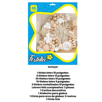 KIT GLOBO ORGANICO F.C X66PCS (PQTX5)