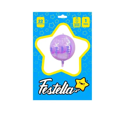 GLOBO REDONDO LILA 22" (PQTX12)