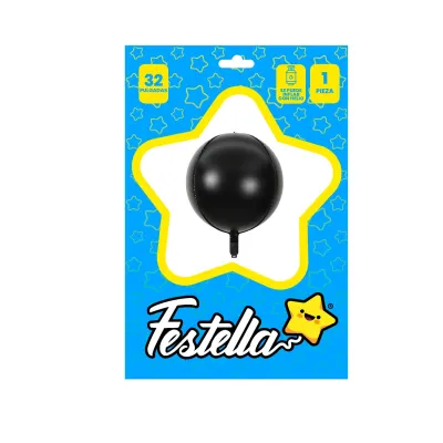 GLOBO REDONDO NEGRO 32" (PQTX25)