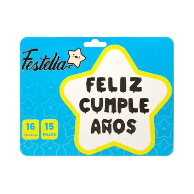 GLOBO FELIZ CUMPLEAÑOS NEGRO (PQTX12)