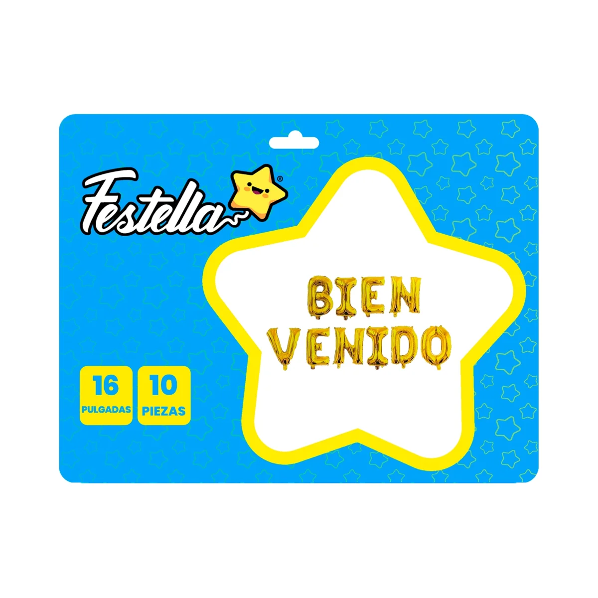 GLOBO BIENVENIDO DORADO