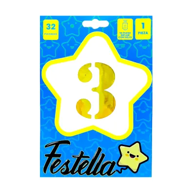 GLOBO DORADO 32" #3 (PQTX25)