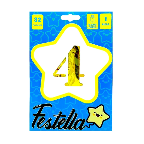 GLOBO DORADO 32" #4 (PQTX25)