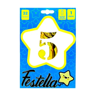 GLOBO DORADO 32" #5 (PQTX25)