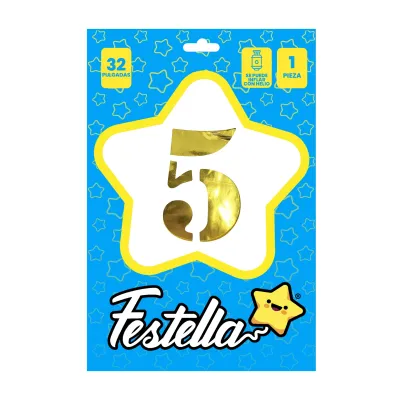 GLOBO DORADO 32" #5 (PQTX25)