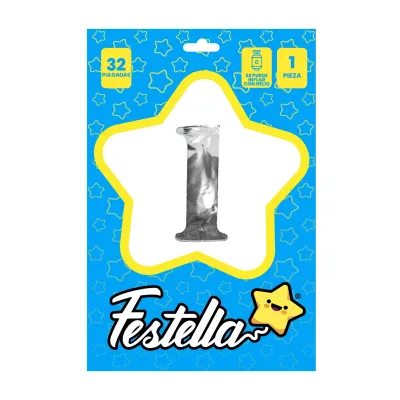 GLOBO PLATEADO 32" #1 (PQTX25)