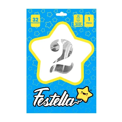 GLOBO PLATEADO 32" #2 (PQTX25)