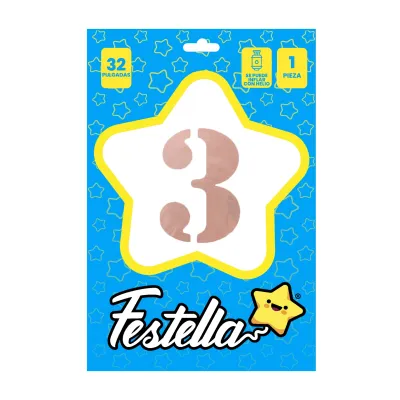 GLOBO PALO ROSA 32" #3 (PQTX25)